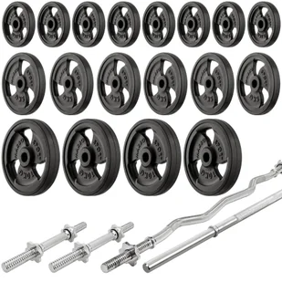 Zestaw MS36_2.0_113KG_G | Dwustronnie regulowana ławka treningowa + stojaki bramowe + modlitewnik + prasa + wyciąg + zestaw gryfów i obciążeń gumowanych 113 kg - Marbo Sport - Ławki treningowe - miniaturka - grafika 7