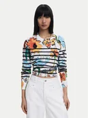 Swetry damskie - Desigual Sweter 25SWJF21 Kolorowy Regular Fit - miniaturka - grafika 1