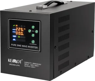 Zasilacz awaryjny KEMOT PROsinus-2600/24-LFP4 przetwornica z czystym przebiegiem sinusoidalnym i funkcją ładowania 24V 230V 2600VA/1800W - Zasilacze awaryjne UPS - miniaturka - grafika 1