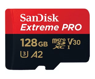 SanDisk microSDXC Extreme Pro 128GB 200/90 MB/s A2 C10 V30 UHS-I U3 - Karty pamięci - miniaturka - grafika 1