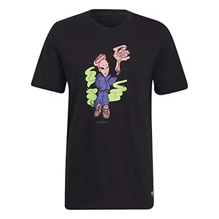 Koszulki męskie - adidas Męski T-shirt Stokd Tee Alien T-Shirt, czarny, L - grafika 1