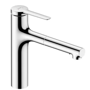 HANSGROHE 74823000 Zesis M33 Jednouchwytowa bateria kuchenna 160, metalowa wyciągana wylewka, 2jet, sBox Chrom - Baterie kuchenne - miniaturka - grafika 1