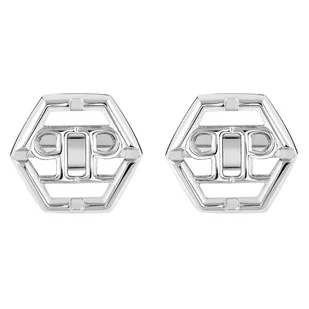 Spinki do mankietów PHILIPP PLEIN Plein Icon PJ9AA10CU Srebrny - Spinki do mankietów i krawatów - miniaturka - grafika 1