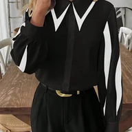 Koszule damskie - TEMU Damska Casualowa Koszula do Codzinnego Noszenia z Kolorowym Nadrukiem - miniaturka - grafika 1