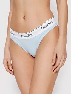 Majtki damskie - Calvin Klein Underwear Stringi 0000F3786E Niebieski - grafika 1