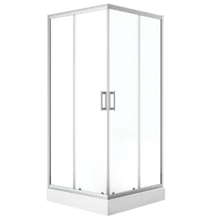 Laveo Desna JKDD096K 90X90X201 kwadratowa Chrom Transparentne - Kabiny prysznicowe - miniaturka - grafika 1