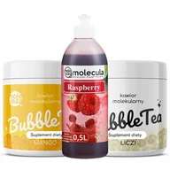 Herbata - Zestaw Bubble Tea - Kuleczki Liczi I Mango, Syrop Malina, Kubki I Słomki - miniaturka - grafika 1