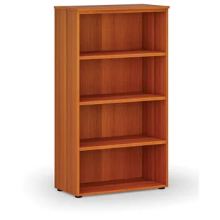 Regał biurowy PRIMO WOOD, 1434 x 800 x 420 mm, wiśnia - Regały biurowe - miniaturka - grafika 1