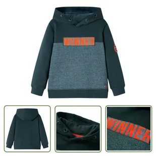 Bluza dziecięca - ciemnozielona - 140 - Bluza Dziewczęca - Bluzy dla dziewczynek - miniaturka - grafika 1