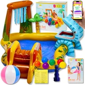 Place zabaw - BASEN OGRODOWY DMUCHANY DLA DZIECI DO OGRODU INTEX DINOZAURY PLAC ZABAW ZJEŻDŻALNIA BRODZIK + EBOOK - miniaturka - grafika 1
