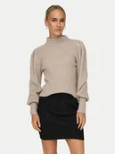Swetry damskie - ONLY Sweter Katia 15232494 Beżowy Regular Fit - miniaturka - grafika 1