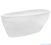 Wanny z hydromasażem - Besco Goya 170x72cm wanna wolnostojąca konglomeratowa MATOWA + syfon klik-klak chrom #WMMB-170G | - miniaturka - grafika 1