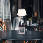 Lampy stojące - Globo Lampa stołowa LED solarna 36000 butelkowa biała plastikowa - miniaturka - grafika 1