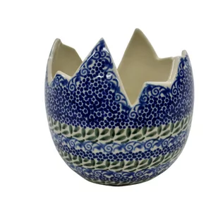 Ceramiczne jajko skorupka Ceramika Bolesławiec - Figurki dekoracyjne - miniaturka - grafika 1