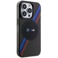 Etui i futerały do telefonów - Etui BMW BMHMP14LHDTK iPhone 14 Pro 6.1" szary/grey Tricolor Stripes MagSafe - miniaturka - grafika 1