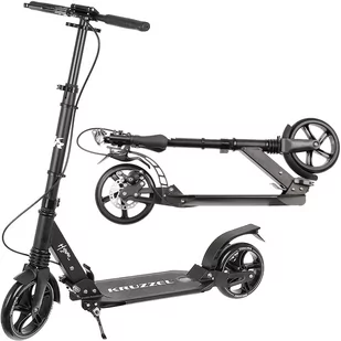 Hulajnoga Składana Duża Miejska dla Dzieci Hamulec Koła 200mm ABEC-9 100kg KRUZZEL - Hulajnogi - miniaturka - grafika 1