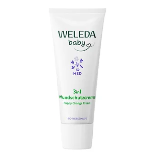 Weleda Baby Med 3w1, krem ochronny przeciw odparzeniom, od 1 dnia życia, 50 ml - Kremy dla dzieci - miniaturka - grafika 1