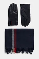 Apaszki i szaliki męskie - Tommy Hilfiger szalik męski kolor granatowy wzorzysty AM0AM13143 - miniaturka - grafika 1