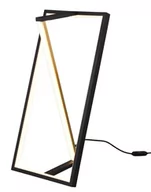 Lampy stojące - Trio Leuchten Lampa stołowa czarna ze złotem z 3-stopniowym ściemnianiem LED w stopniach Kelvina - Milena - miniaturka - grafika 1