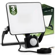 Lampy ogrodowe - Naświetlacz LED AZZLER 20W 2400lm 4000K IP44 Halogen Zewnętrzny Lampa z Czujnikiem Ruchu Czarny LUMILED - miniaturka - grafika 1