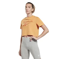 Koszulki i topy damskie - Reebok Damska koszulka Identity Crop, fioletowy, XS, Fioletowy, S - miniaturka - grafika 1