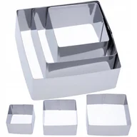 Formy do ciast - Foremki wykrawacz ciast potraw kwadratowe 3 szt. - miniaturka - grafika 1