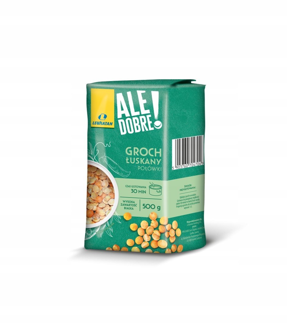 Lewiatan Groch Połówki Łuskany 500g -