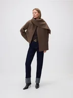Moda i Uroda OUTLET - Reserved - Kurtka handmade z wełną - ciemnobrązowy - miniaturka - grafika 1