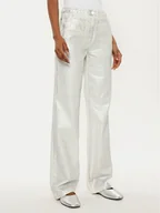 Spodnie damskie - MAX&Co. Jeansy Basilio 2516131021200 Srebrny Wide Leg - miniaturka - grafika 1