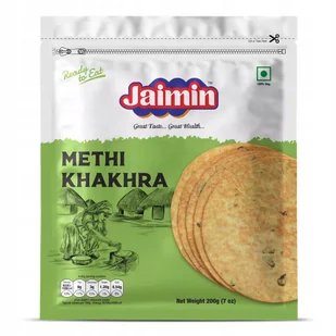 Indyjski Methi Khakhra Jaimin 200g - Chipsy - miniaturka - grafika 1