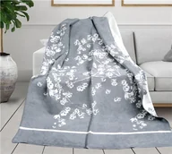 Koce - Koc bawełniany akrylowy 150x200 Kyoto popielaty Glamour Greno - miniaturka - grafika 1