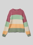 Swetry dla dziewczynek - Sweter z dzianiny o kroju regular fit z mieszanki wiskozy model ‘SANDY’ - miniaturka - grafika 1
