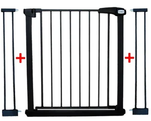 BRAMKA ZABEZPIECZAJĄCA S2 CZARNA na schody, drzwi 79-105 cm rozporowa ochronna - Zabezpieczenia dla dzieci - miniaturka - grafika 1