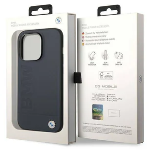Etui BMW BMHMP14LSLLNA iPhone 14 Pro 6,1" granatowy/navy hardcase Leather Hot Stamp MagSafe - Etui i futerały do telefonów - miniaturka - grafika 8