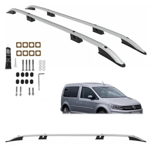 RELINGI DACHOWE VOLKSWAGEN CADDY MAXI od 2003 do 2020 SREBRNE - Akcesoria do bagażników dachowych - miniaturka - grafika 1