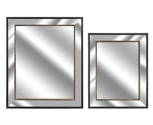Belldeco NERO GOLD Lustro prostokątne, 50x4x60 cm - Lustra - miniaturka - grafika 1
