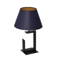 Lampy stojące - Luminex H 450 Black 3399 Lampa stołowa lampka 1x60W E27 czarny/niebieski/złoty - miniaturka - grafika 1