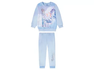 Piżama dziewczęca z pluszu (bluzka + spodnie), 1 komplet (134/140, Niebieski) - Piżamy dla dziewczynek - miniaturka - grafika 1