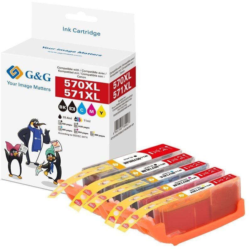 Tusz G&G XL-kartridże zestaw 5 dla Canon PGI-570XL/ CLI-571 14791