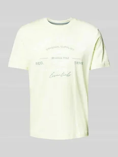 T-shirt o kroju regular fit z czystej bawełny z nadrukiem z logo - Koszulki męskie - miniaturka - grafika 1