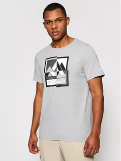 Koszulki męskie - Columbia T-Shirt Alpine Way Graphic Tee 1888893 Szary Regular Fit - grafika 1