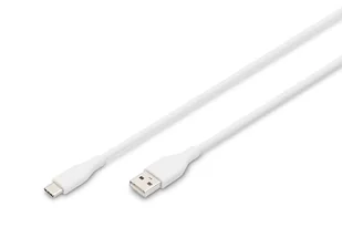 DIGITUS Kabel przyłączeniowy USB 2.0 typ C-A silikonowy M/M 1m w - Kable USB - miniaturka - grafika 1