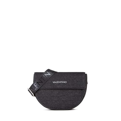 VALENTINO Bigs Denim Flap Bag Nero, czarny, jeden rozmiar
