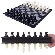 Gry planszowe - Klasyczne Duże Szachy Warcaby Magnetyczne 2W1 - miniaturka - grafika 1