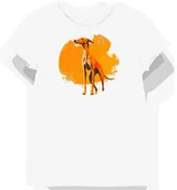 Koszulki i topy damskie - Koszulka damska biała z nadrukiem psa Greyhounda M - miniaturka - grafika 1