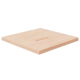 Kwadratowy blat do stolika, 70x70x4 cm, surowe drewno dębowe - Blaty meblowe i parapety okienne - miniaturka - grafika 1