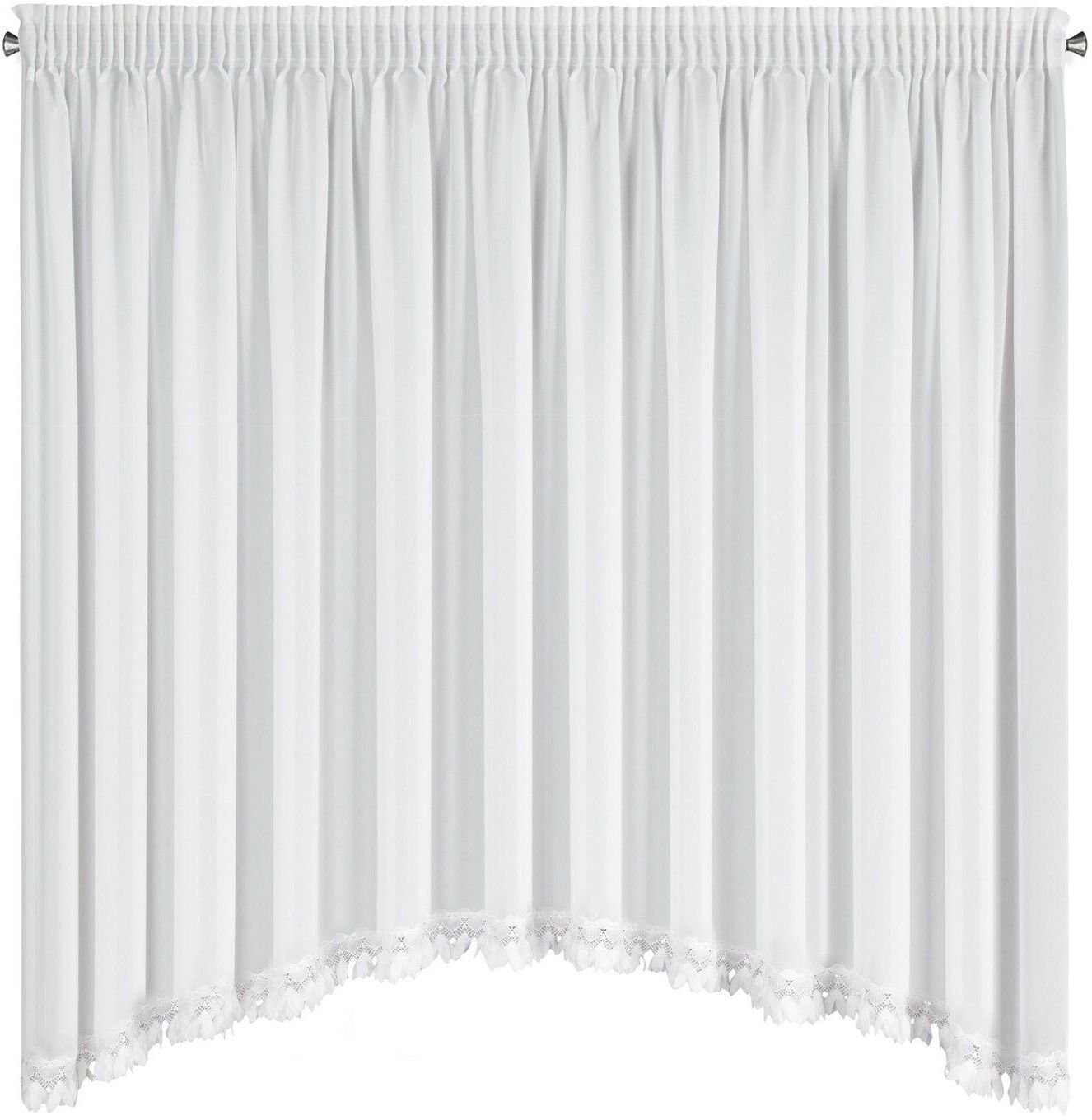 Eurofirany Firana gotowa LORETA na taśmie 400x160 cm biała