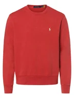 Bluzy męskie - Polo Ralph Lauren Męska bluza nierozpinana Mężczyźni Bawełna czerwony jednolity, S - miniaturka - grafika 1