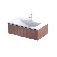Szafki łazienkowe - Szafka łazienkowa pod umywalkę Oristo Etna 80 cm czerwony mat OR52-SD1S-80-19R - miniaturka - grafika 1