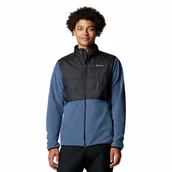 Bluzy męskie - Męska bluza polarowa Columbia Basin Butte Full Zip Fleece II dark mountain/black - M - miniaturka - grafika 1